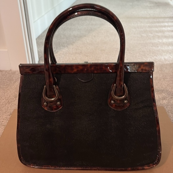 Stuart Weitzman Black and Brown Tote Bag - Picture 4 of 9